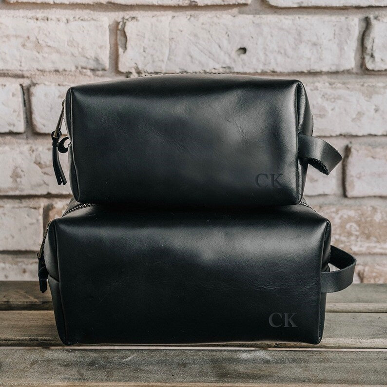 Mens Leather Toiletry Bag | B