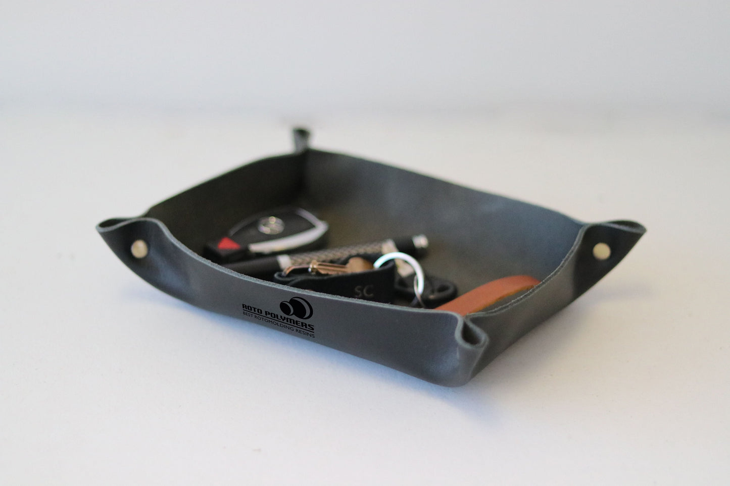Leather Valet Tray - Black