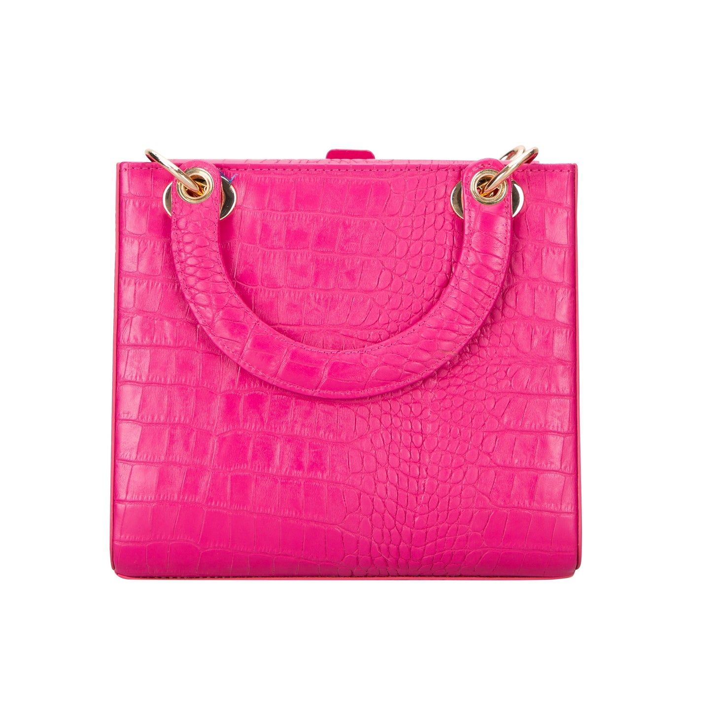 Mila Lady Top Handle | Gold Croc