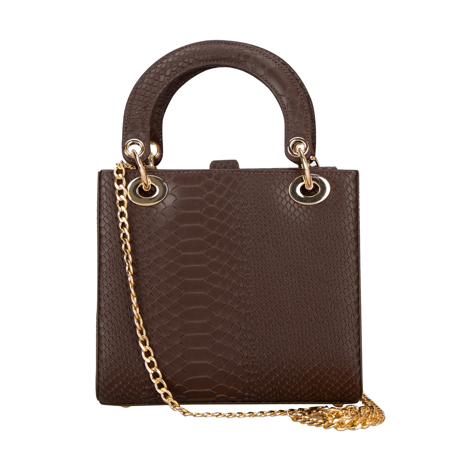 Mila Lady Top Handle | Black Snake Pattern
