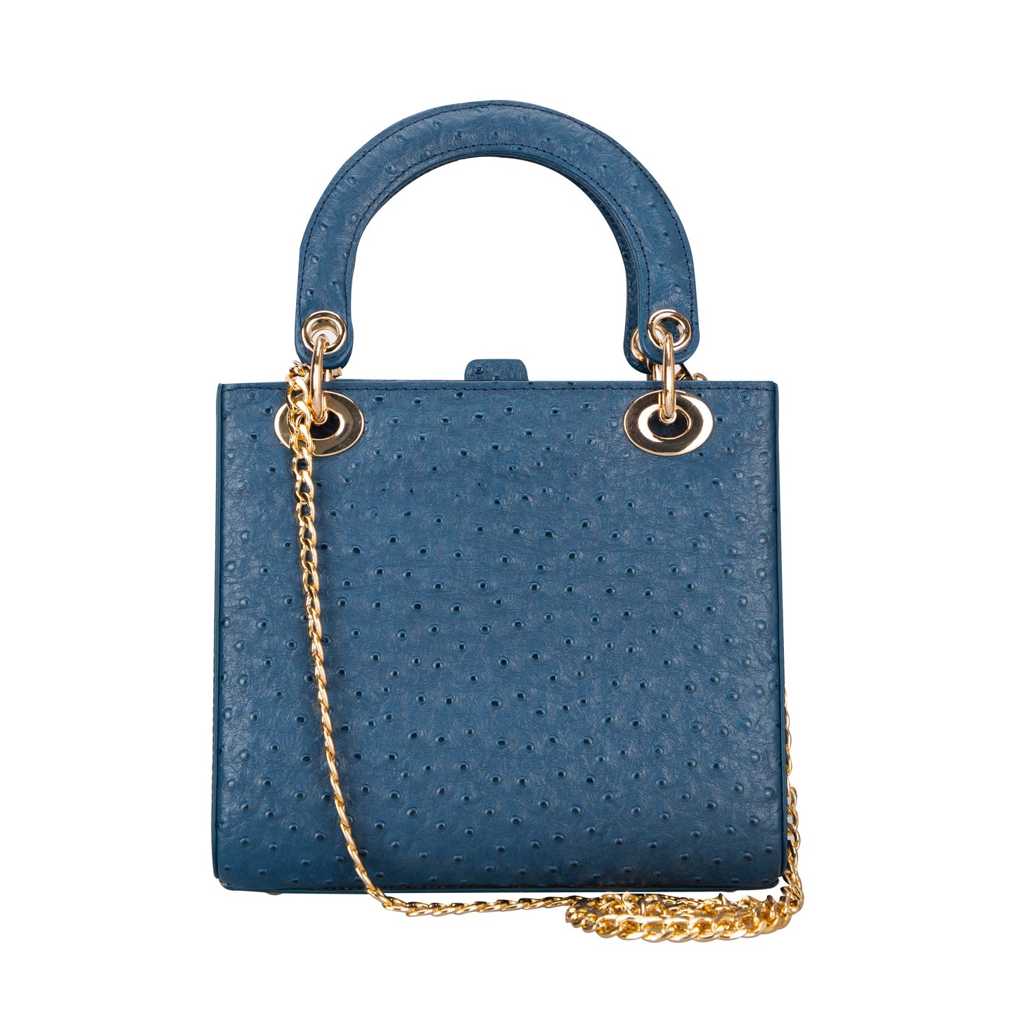 Mila Lady Top Handle | Cobalt Blue Ostrich