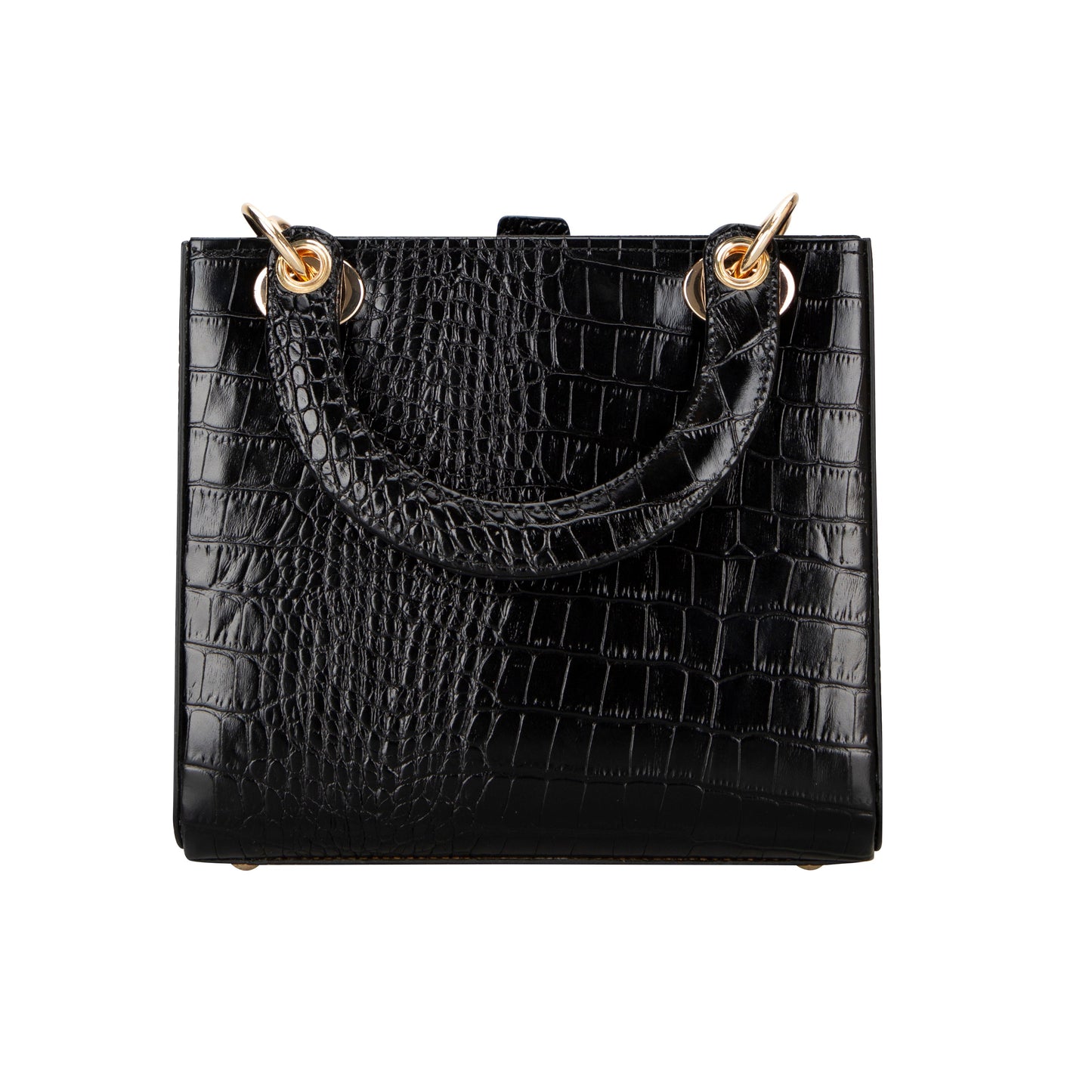 Mila Lady Top Handle | Black Snake Pattern