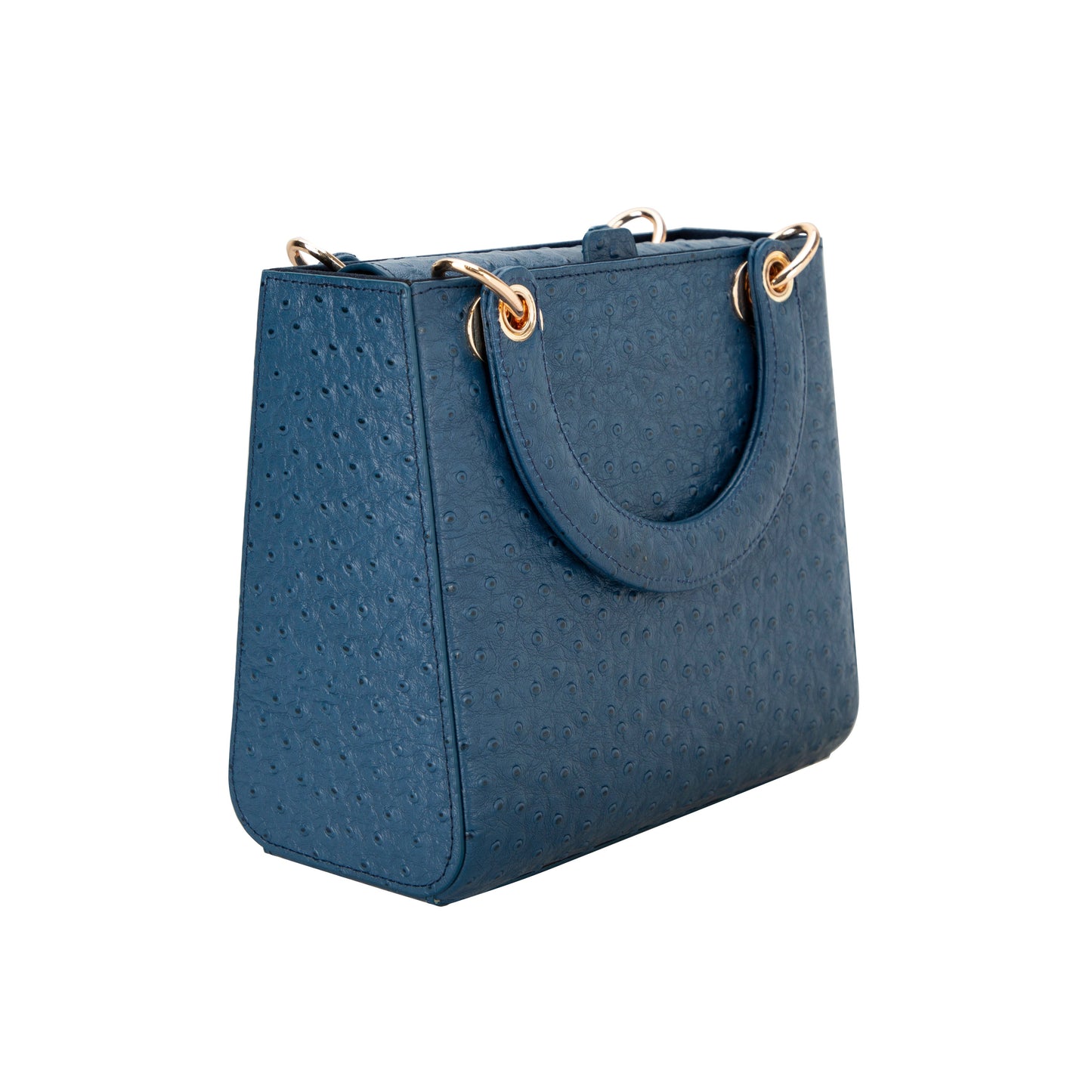 Mila Lady Top Handle | Cobalt Blue Ostrich