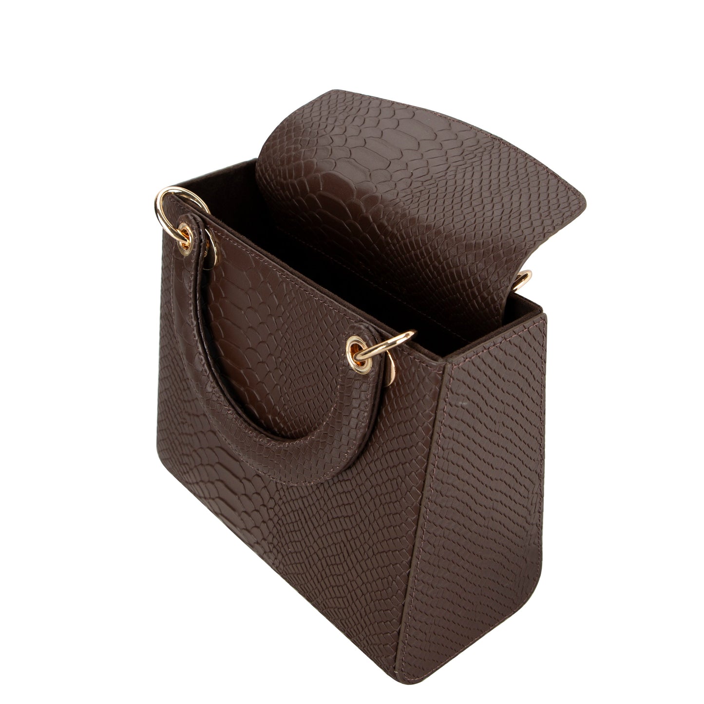 Mila Lady Top Handle | Black Snake Pattern