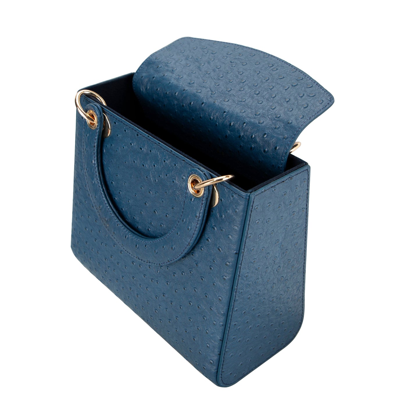 Mila Lady Top Handle | Cobalt Blue Ostrich