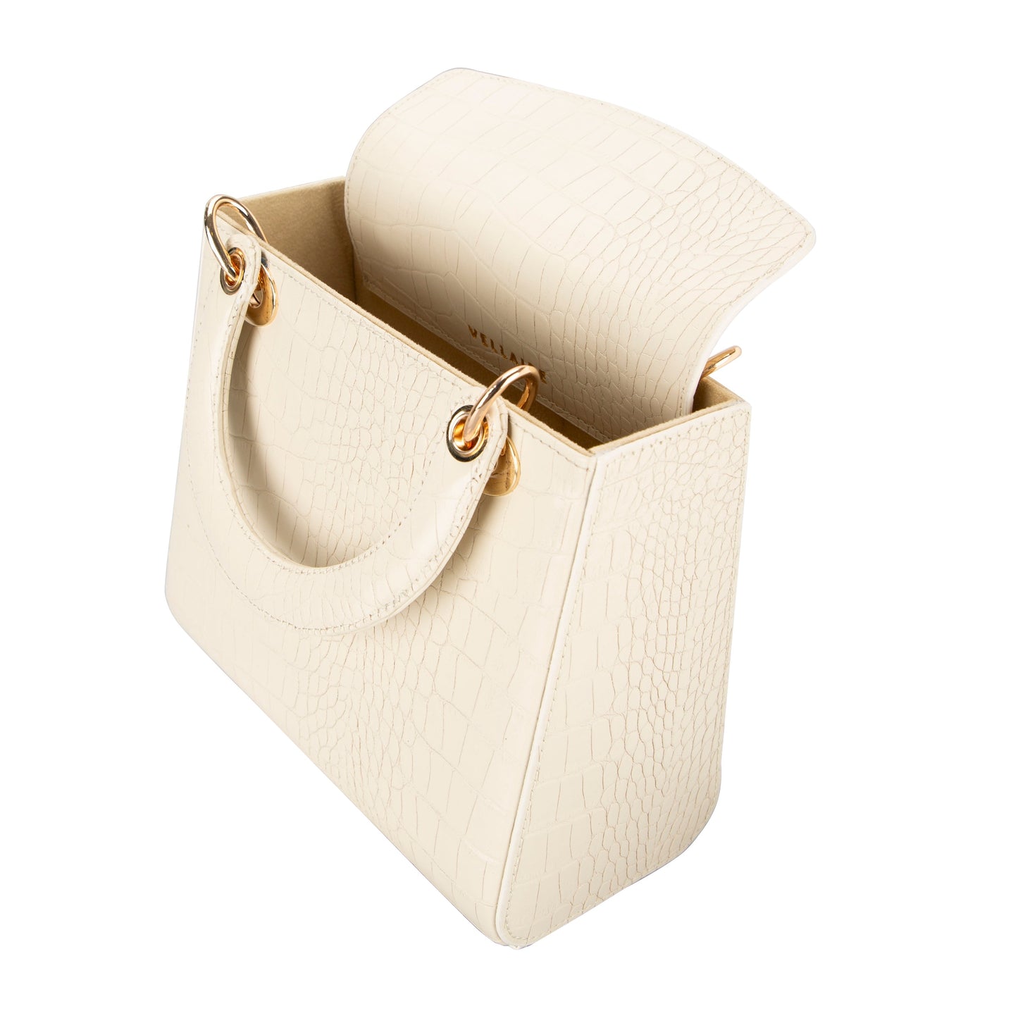 Mila Lady Top Handle | Gold Croc