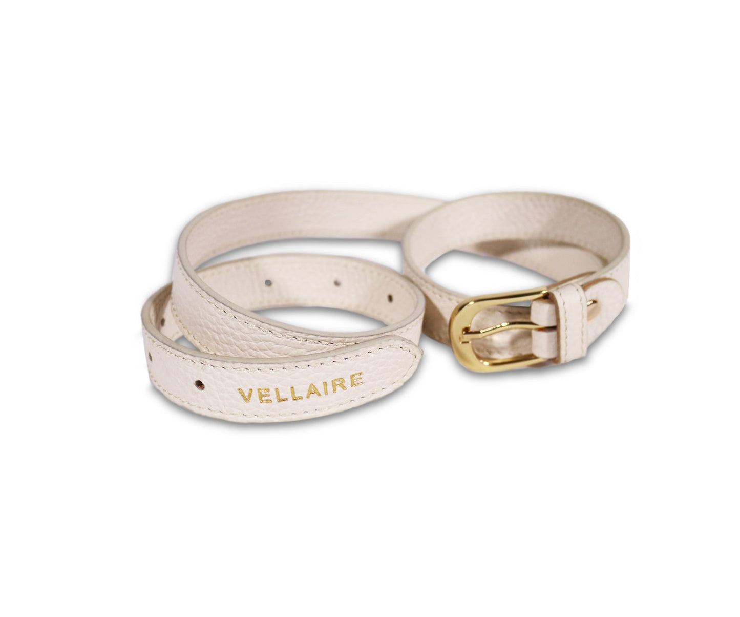 Leather Women Belt - White