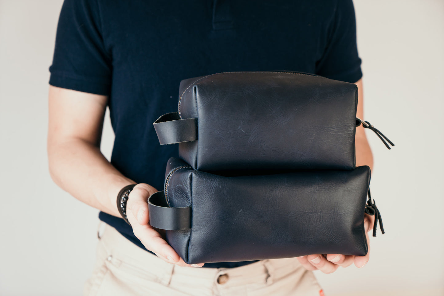 Mens Leather Toiletry Bag | DB