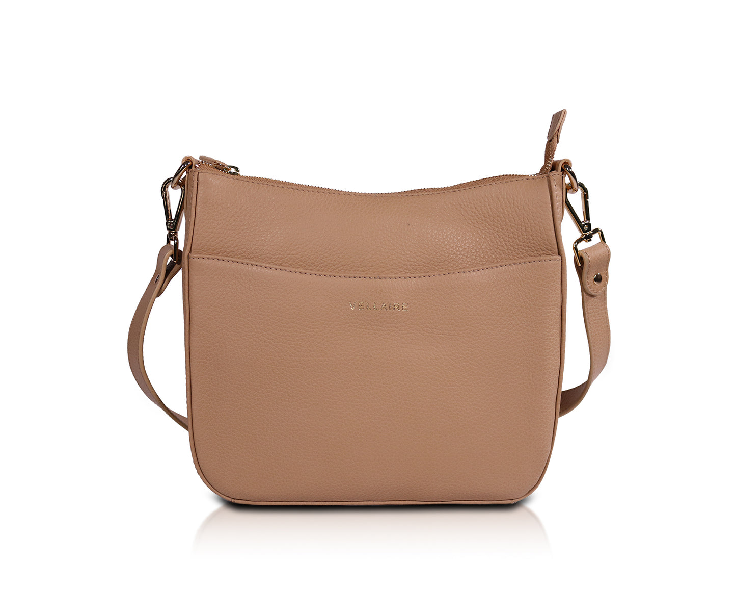 Leather Chaise Bag - Coffee