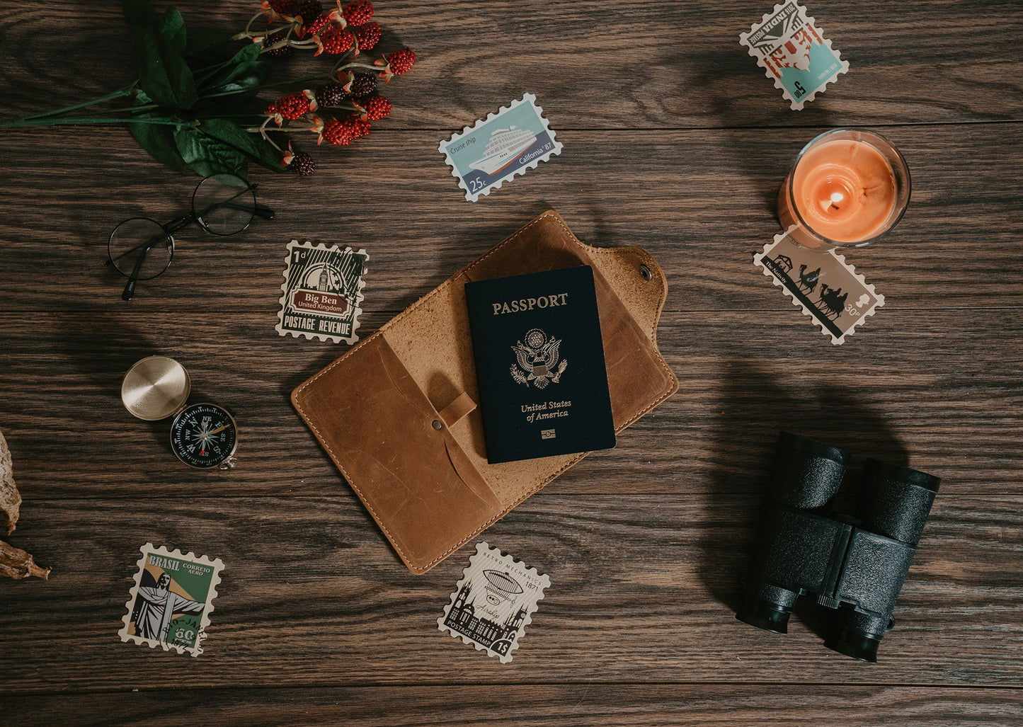 Passport Cover - Dark Brown