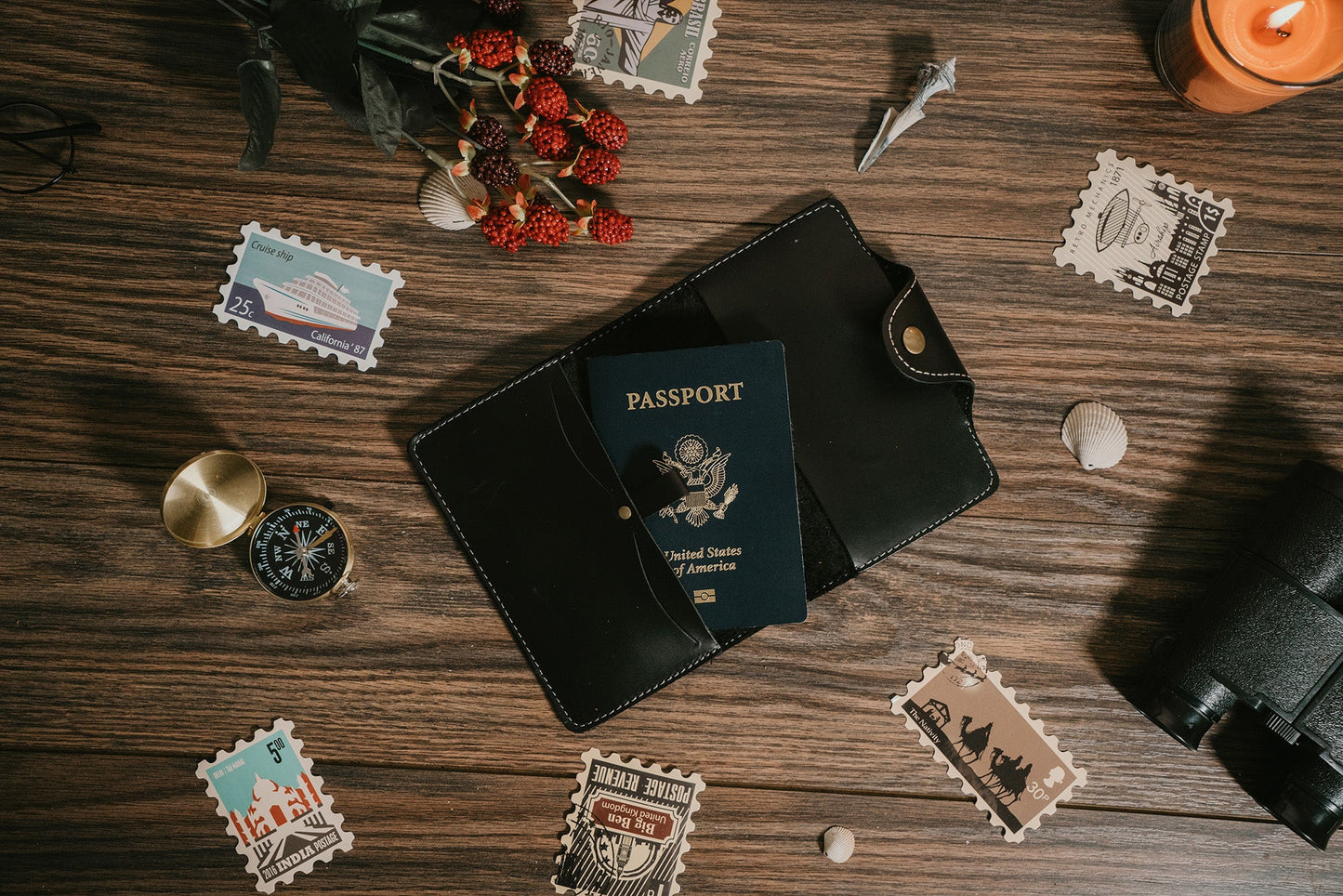 Passport Cover - Dark Brown
