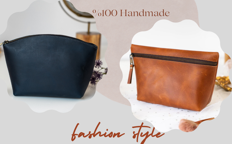 Leather Square Makeup Bag | AB