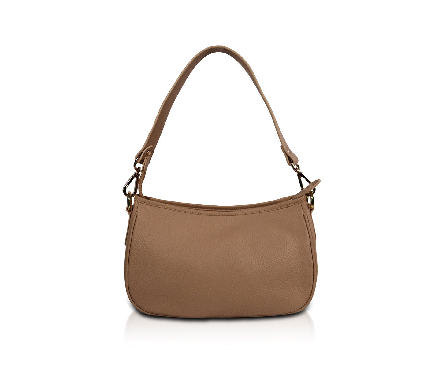 Leather Moon Bag - Coffee