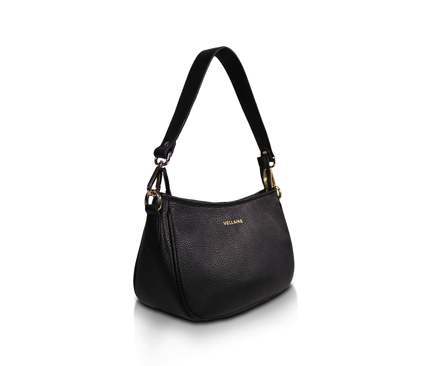Leather Moon Bag - Black