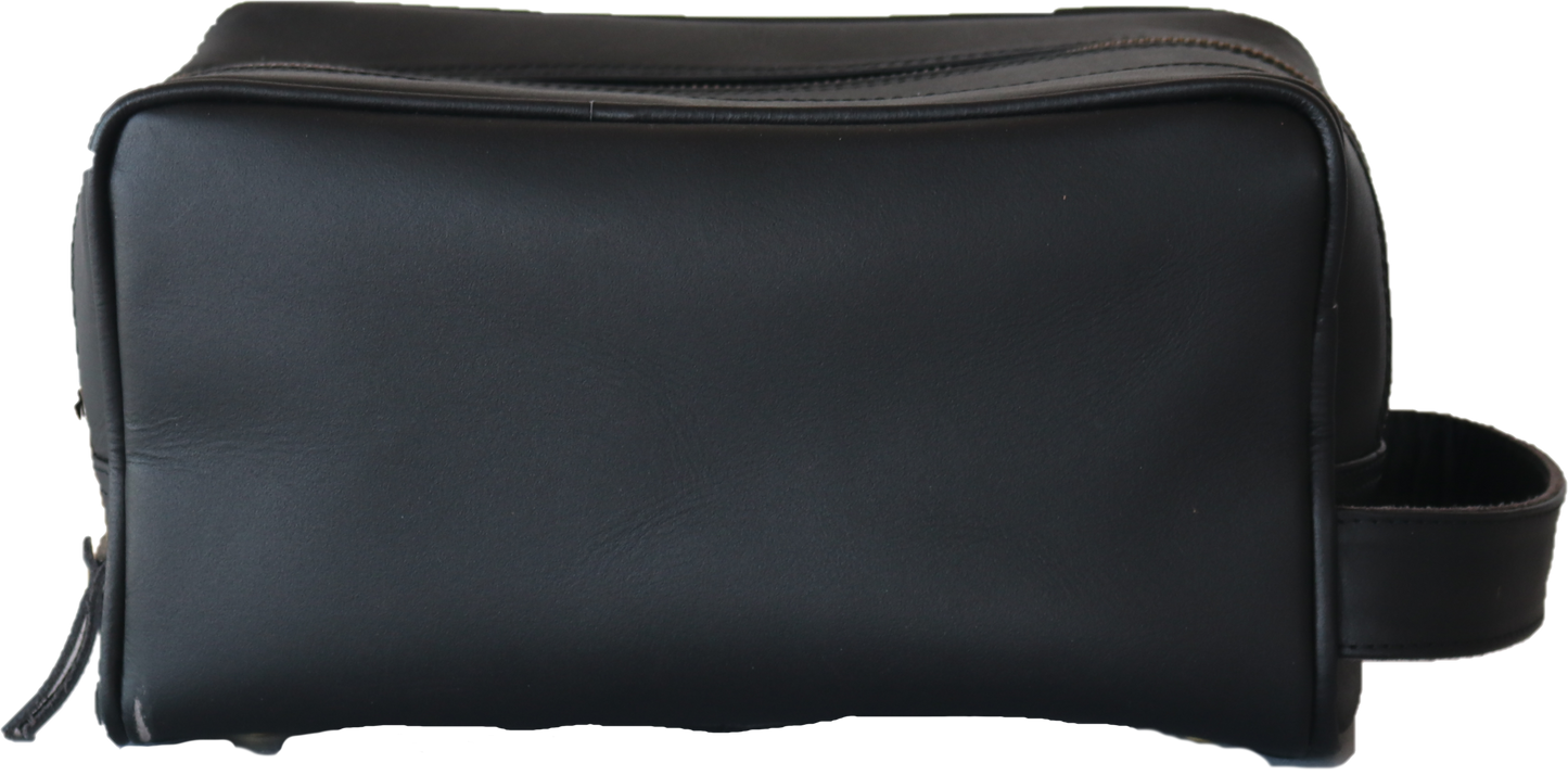 Leather Double Section Toiletry Bag | DB