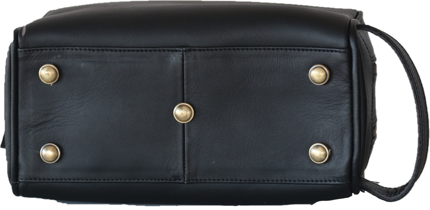 Leather Double Section Toiletry Bag | DB