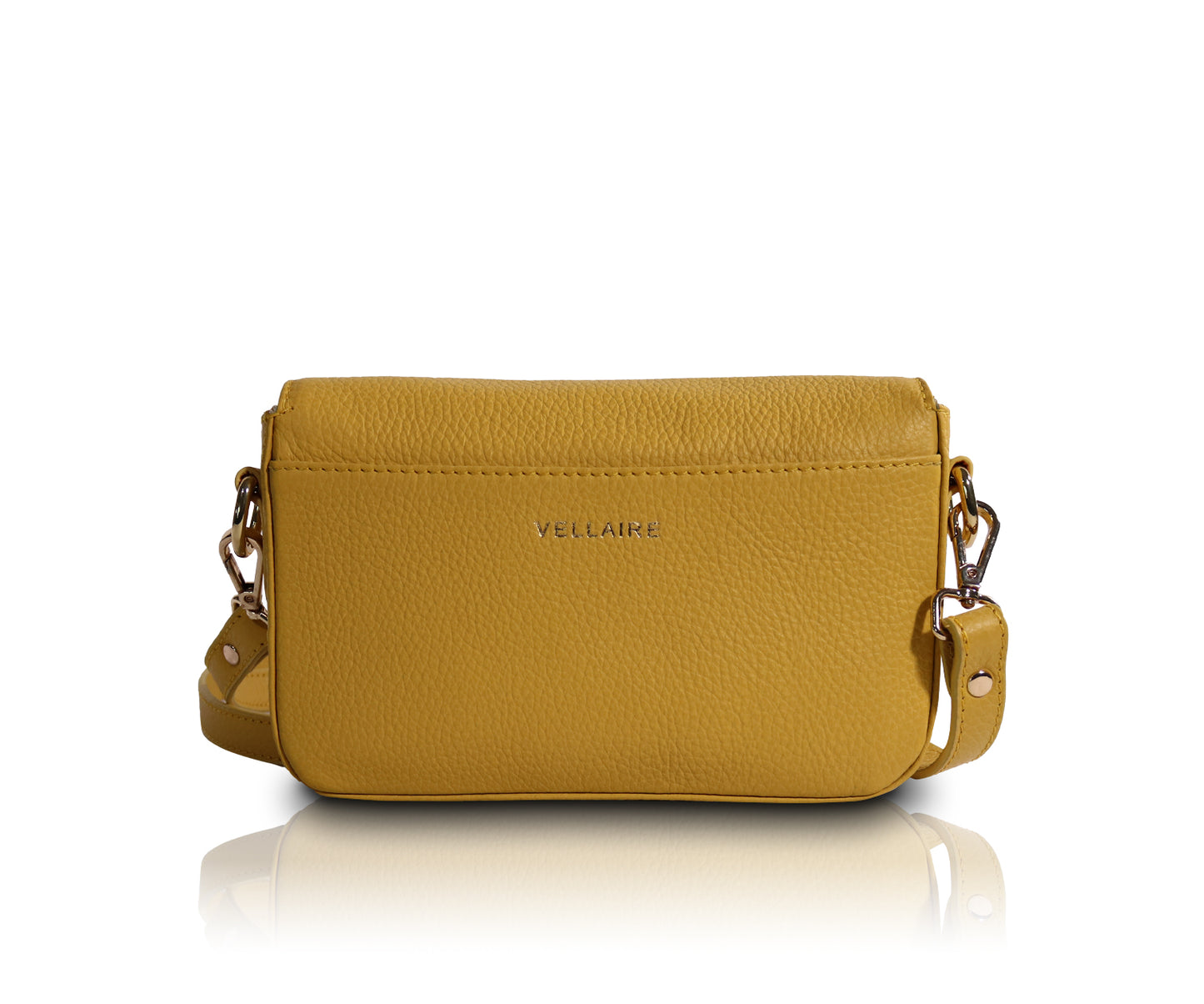 Leather Crossbody Bag - Mustard