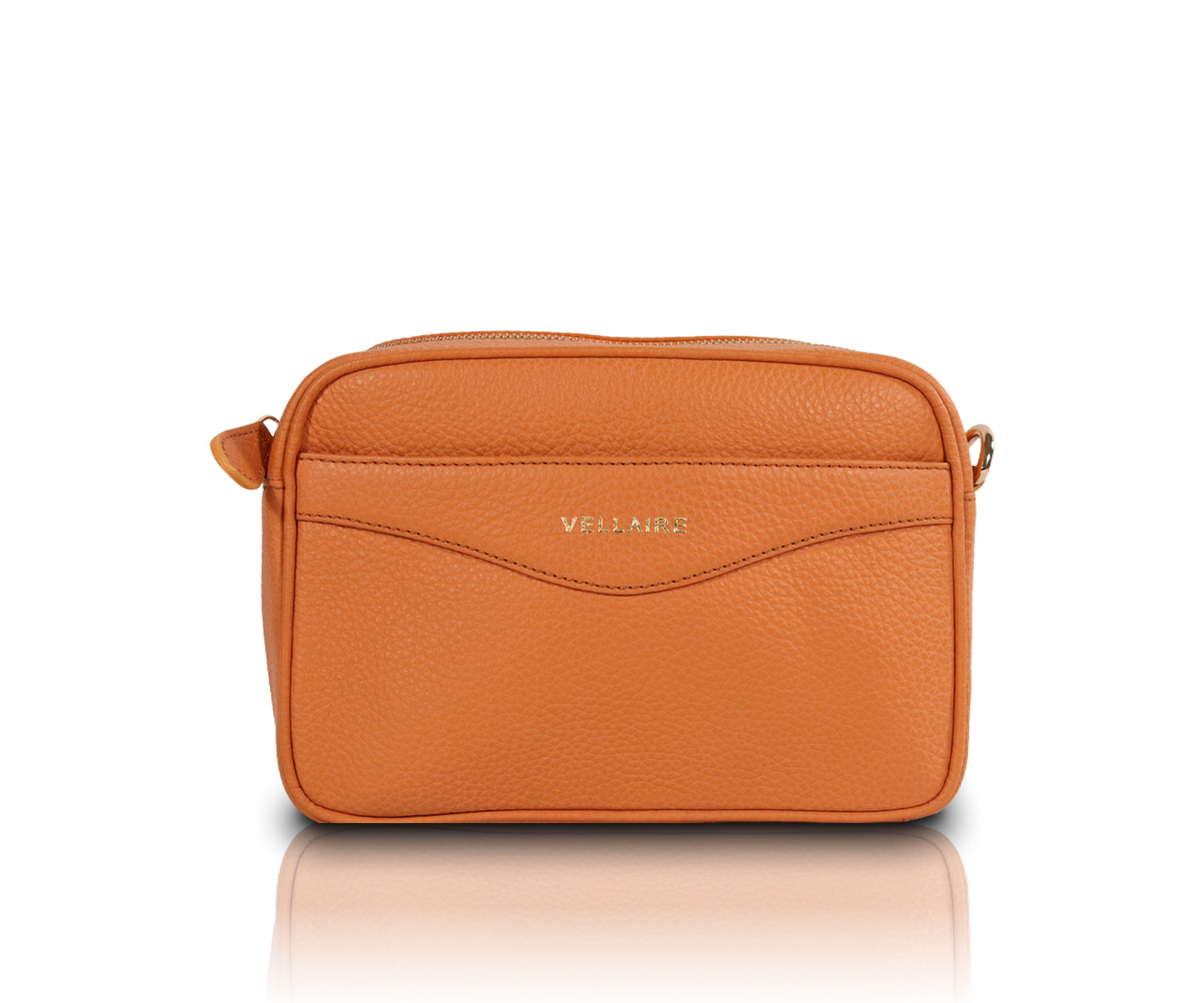 Leather Camera Bag - Orange