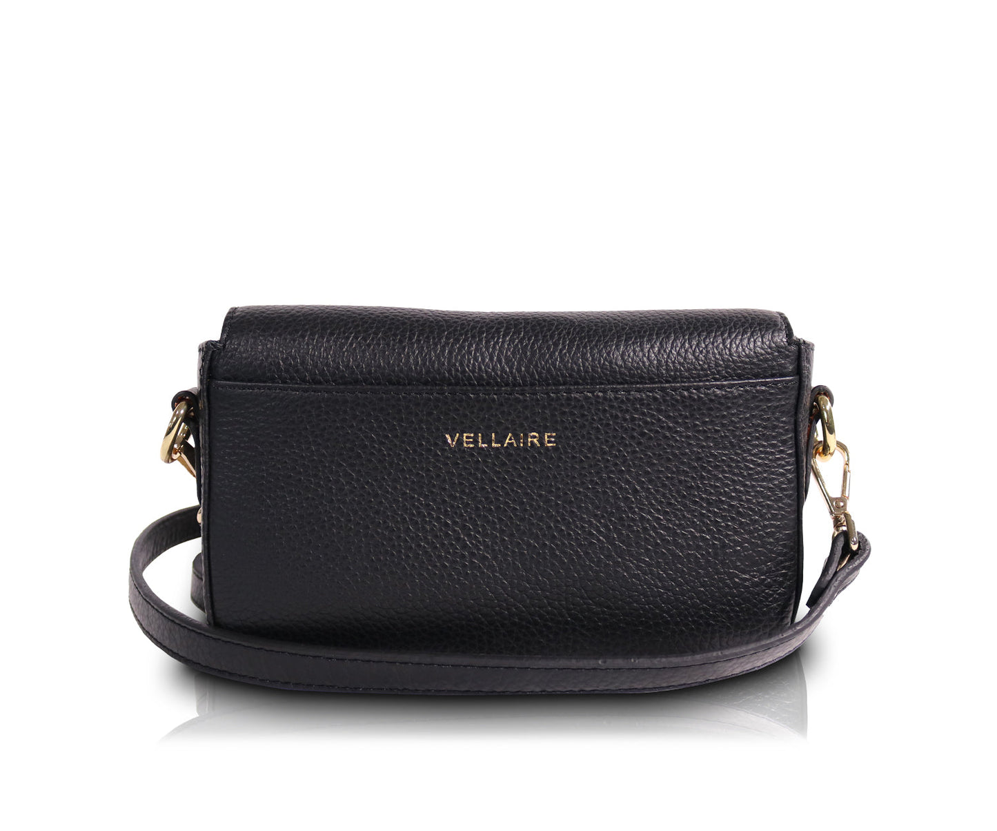 Leather Crossbody Bag - Black