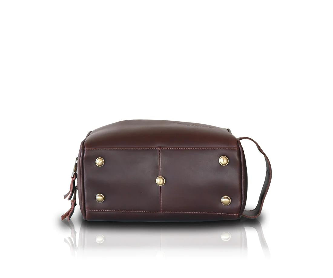 Leather Double Section Toiletry Bag | B
