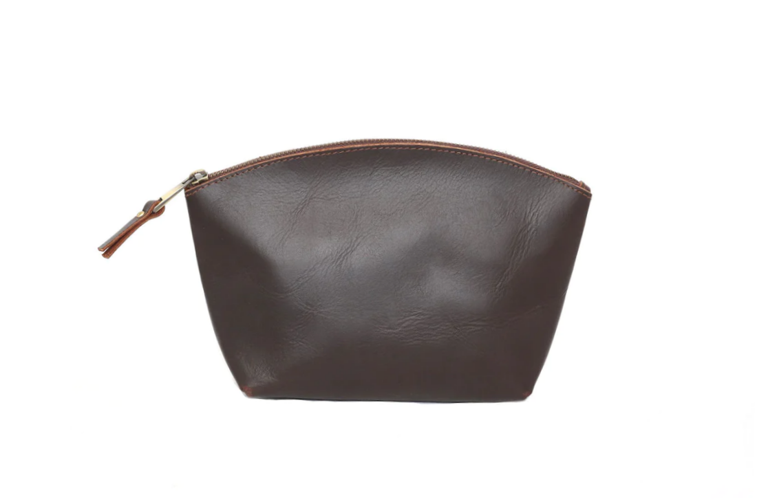 Leather Eclipse Makeup Bag | B
