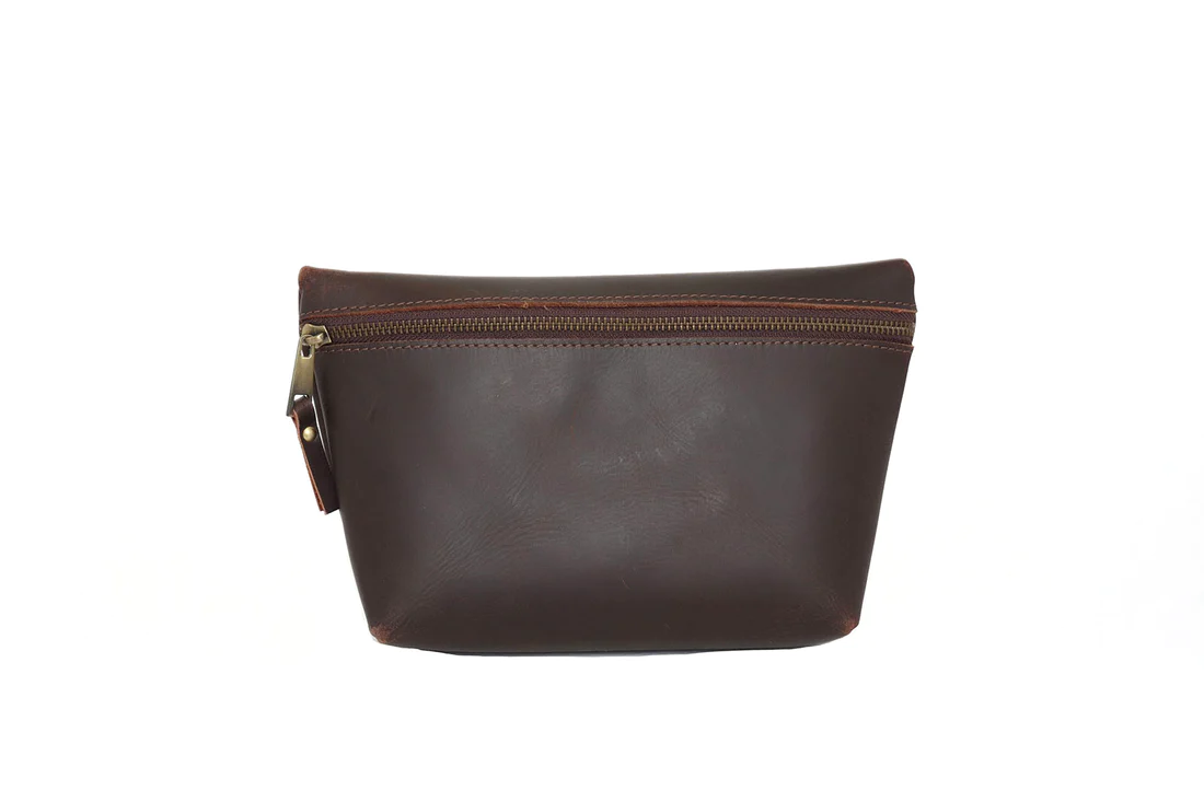 Leather Square Makeup Bag | AB