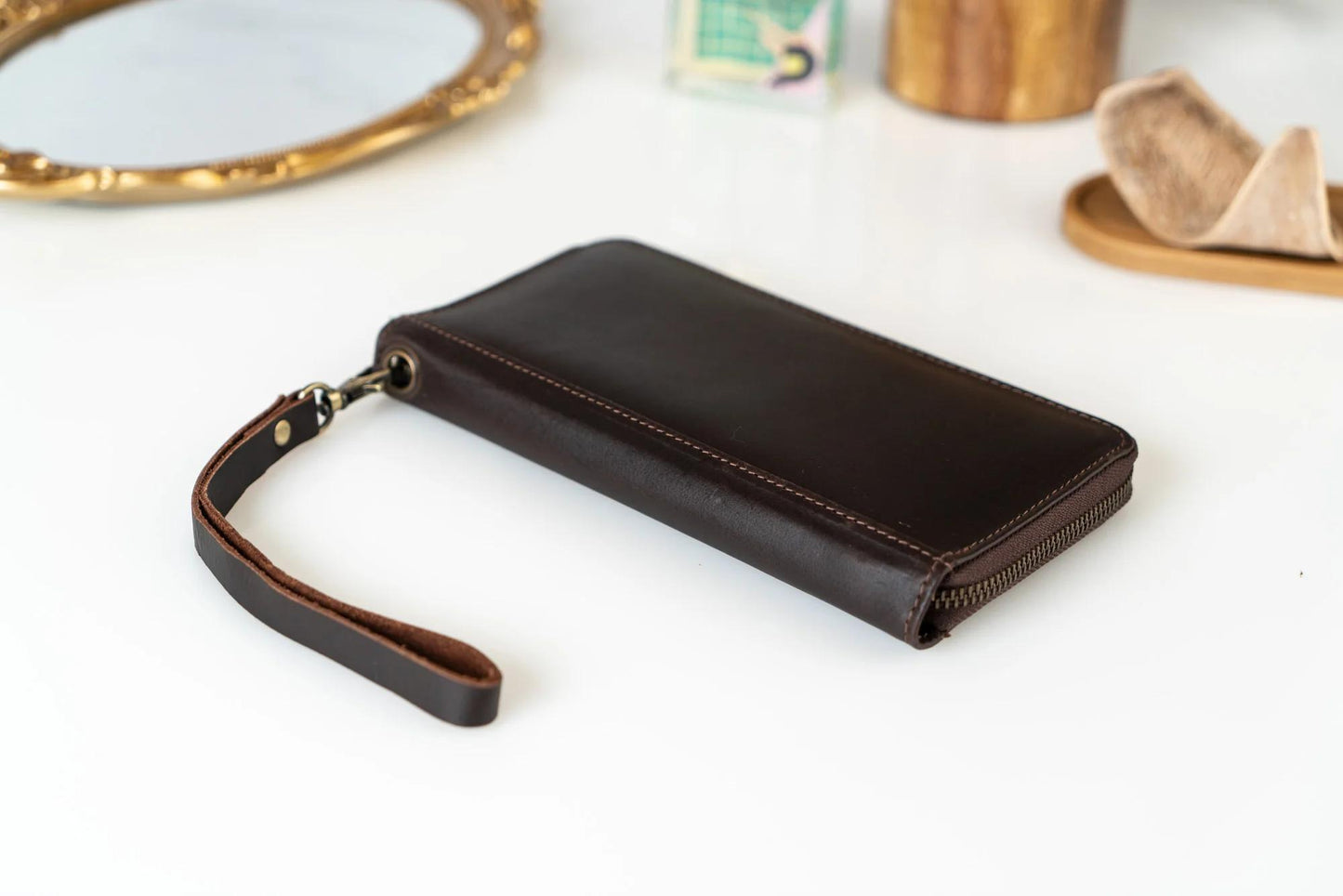 Leather Women Zipper Wallet | LB