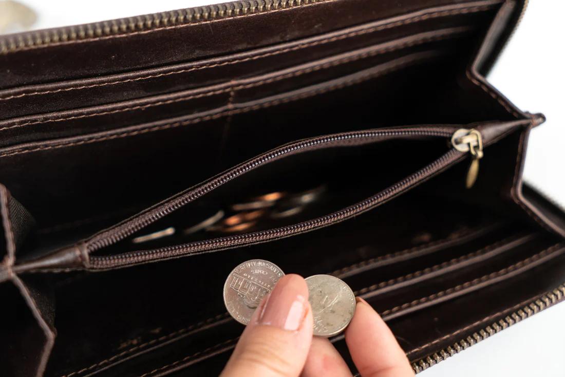 Leather Women Zipper Wallet | LB