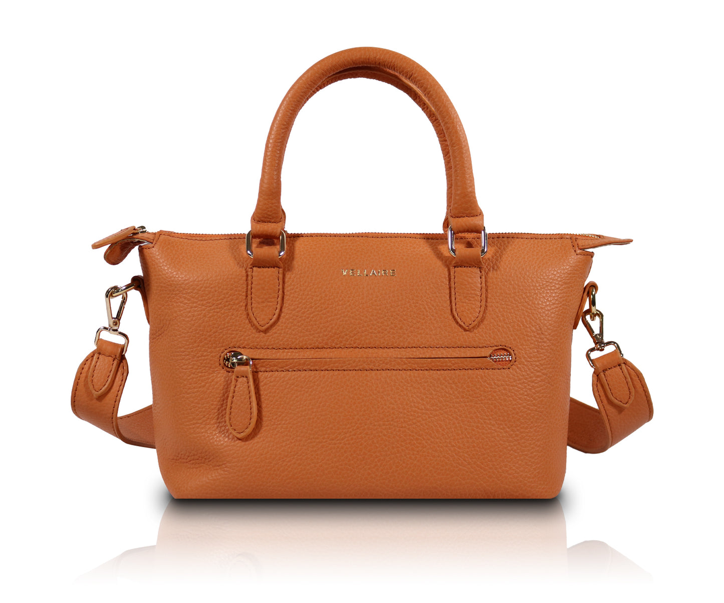 Leather Satchel Bag - Black