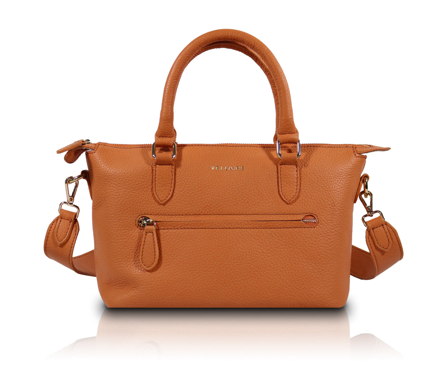 Leather Satchel Bag - Coffee