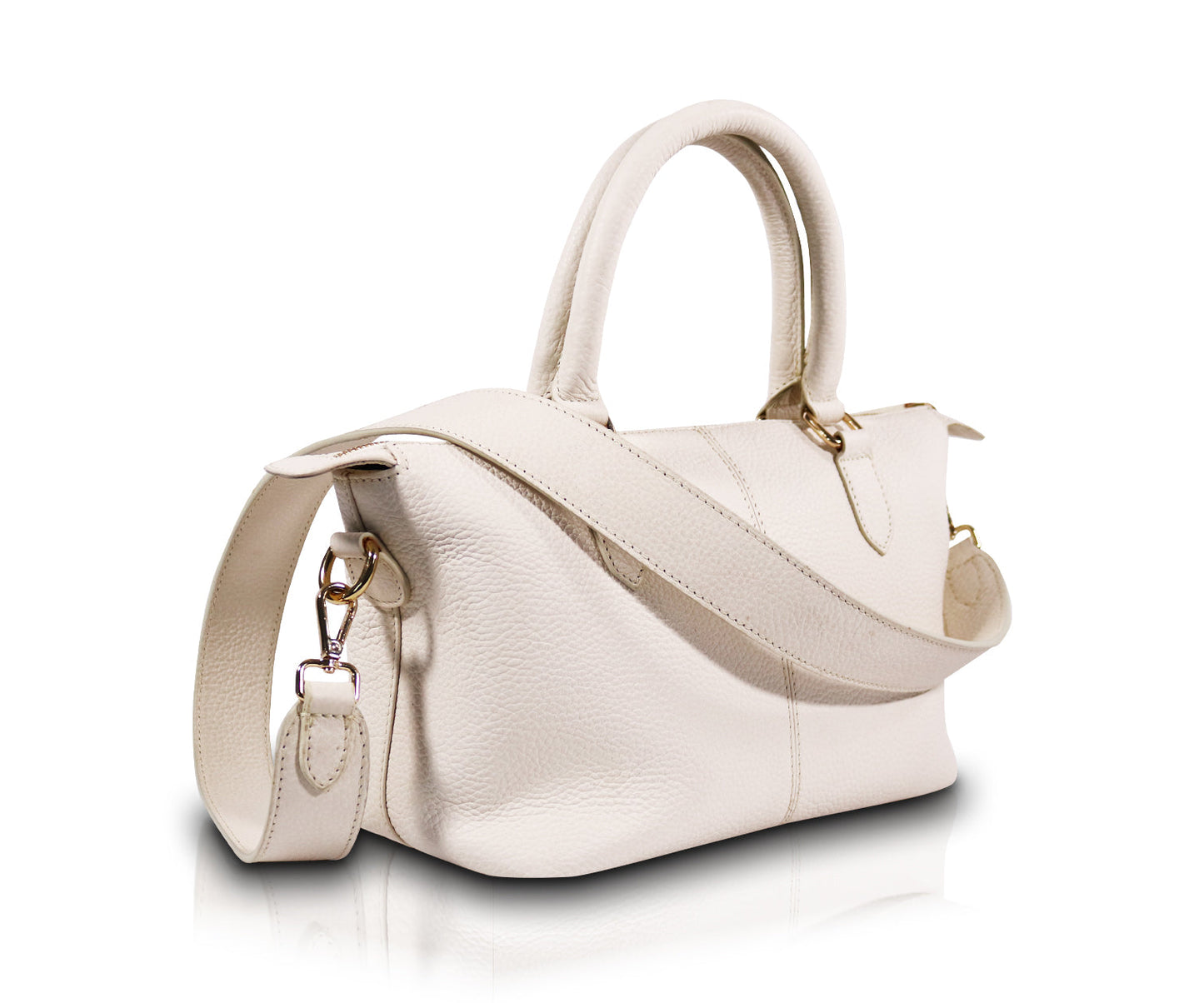 Leather Satchel Bag - Coffee