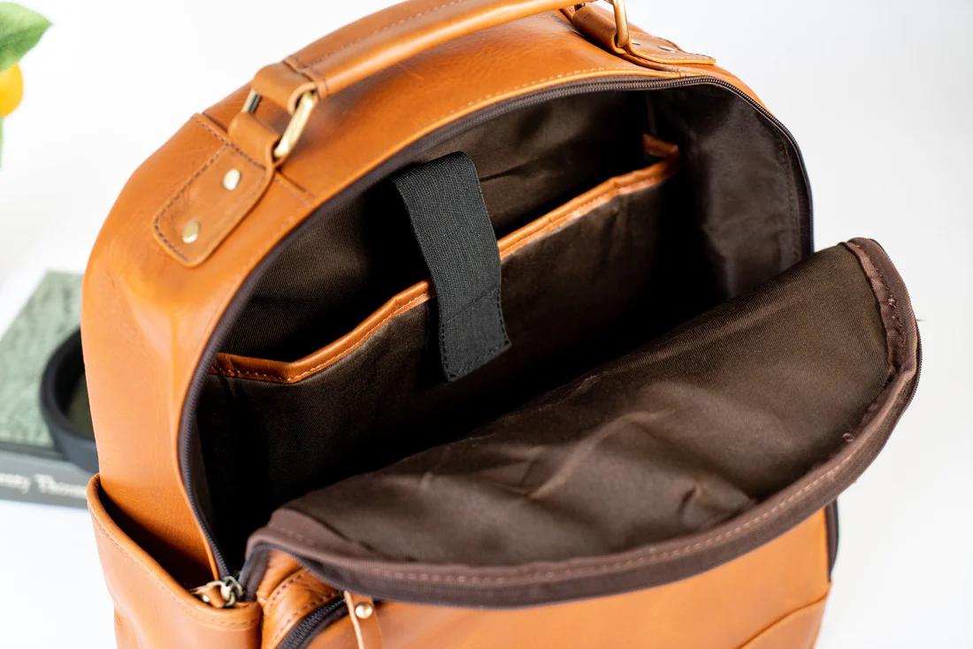 Leather Backpack w/ Laptop Compartment | B
