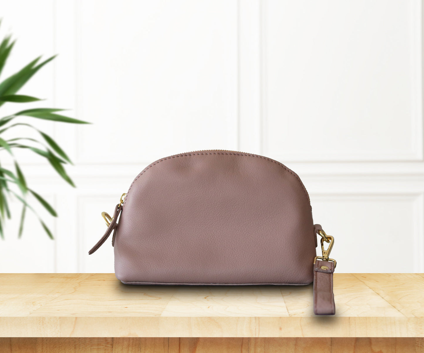 Leather NDM Makeup Bags | Burgundy