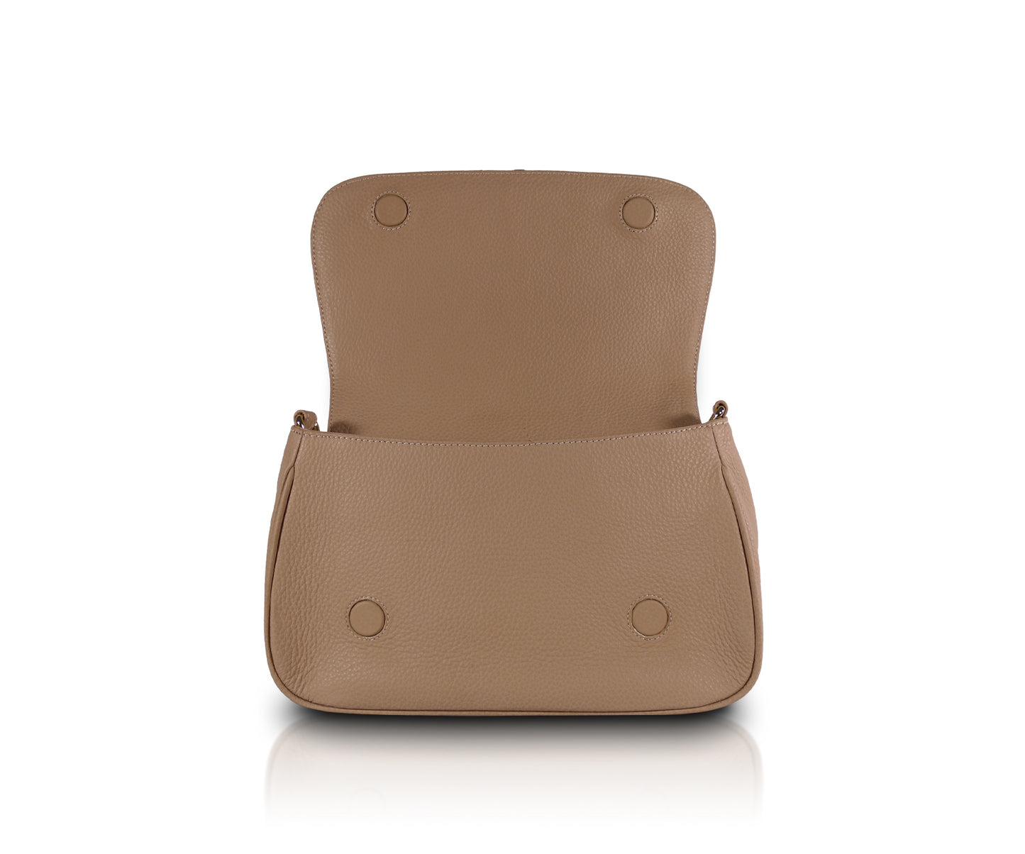 Leather Chic Shoulder Bag | White