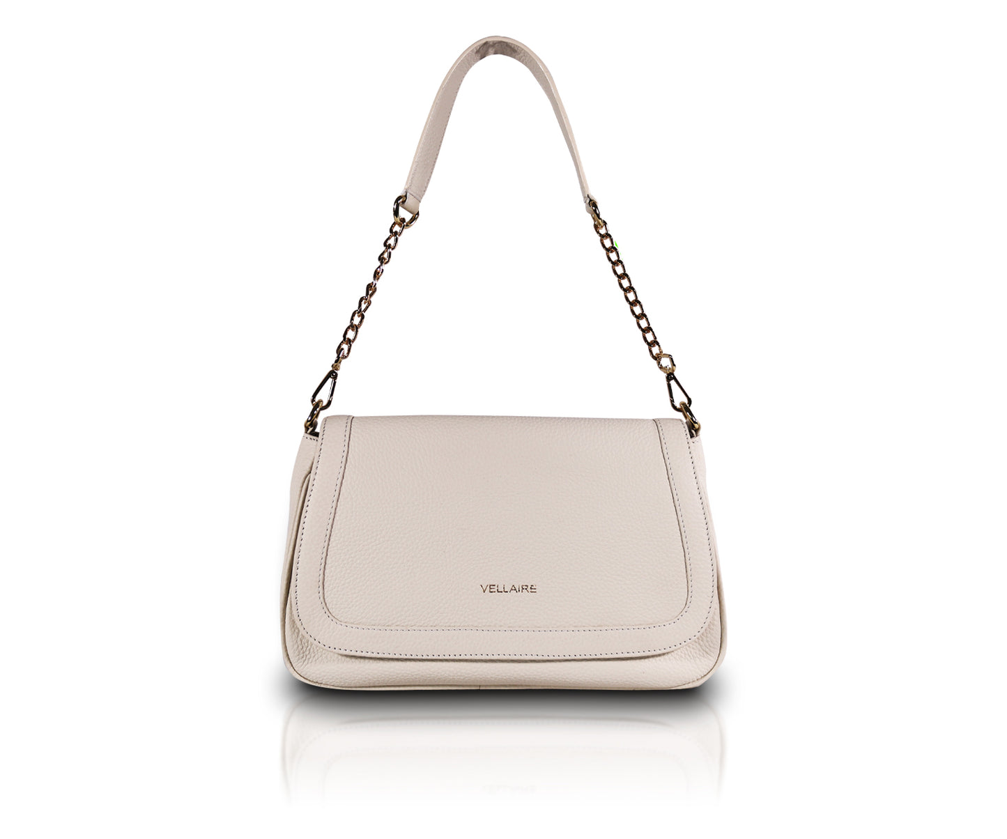 Leather Chic Shoulder Bag | White