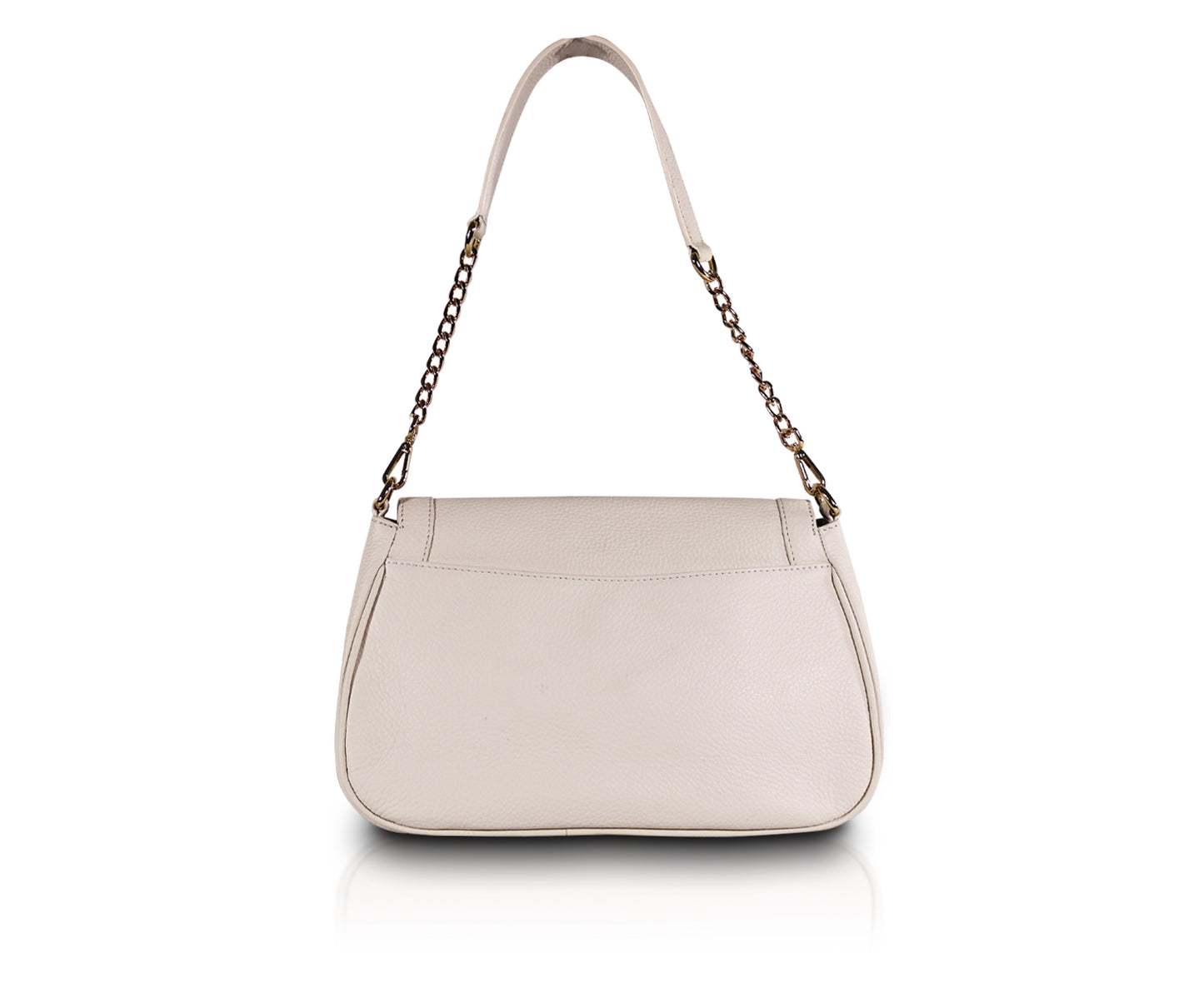 Leather Chic Shoulder Bag | White