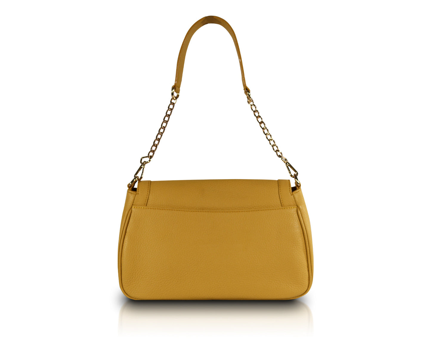 Leather Chic Shoulder Bag | Mustard