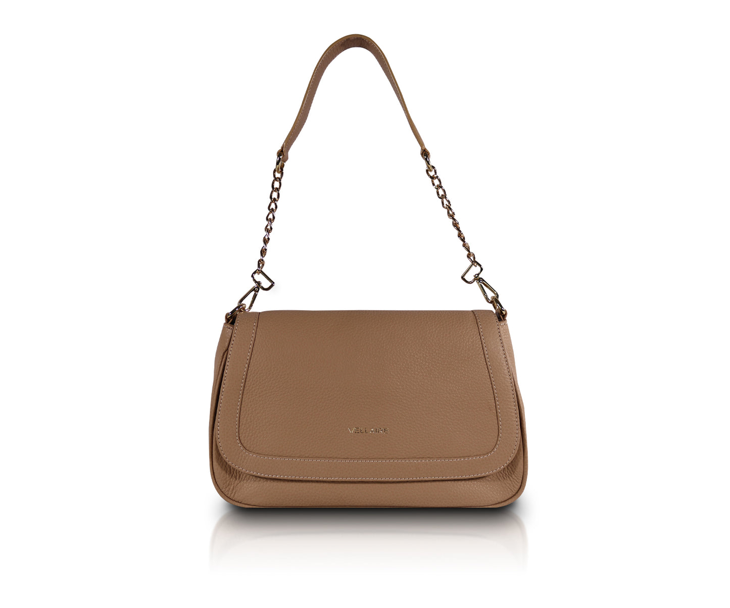 Leather Chic Shoulder Bag | White