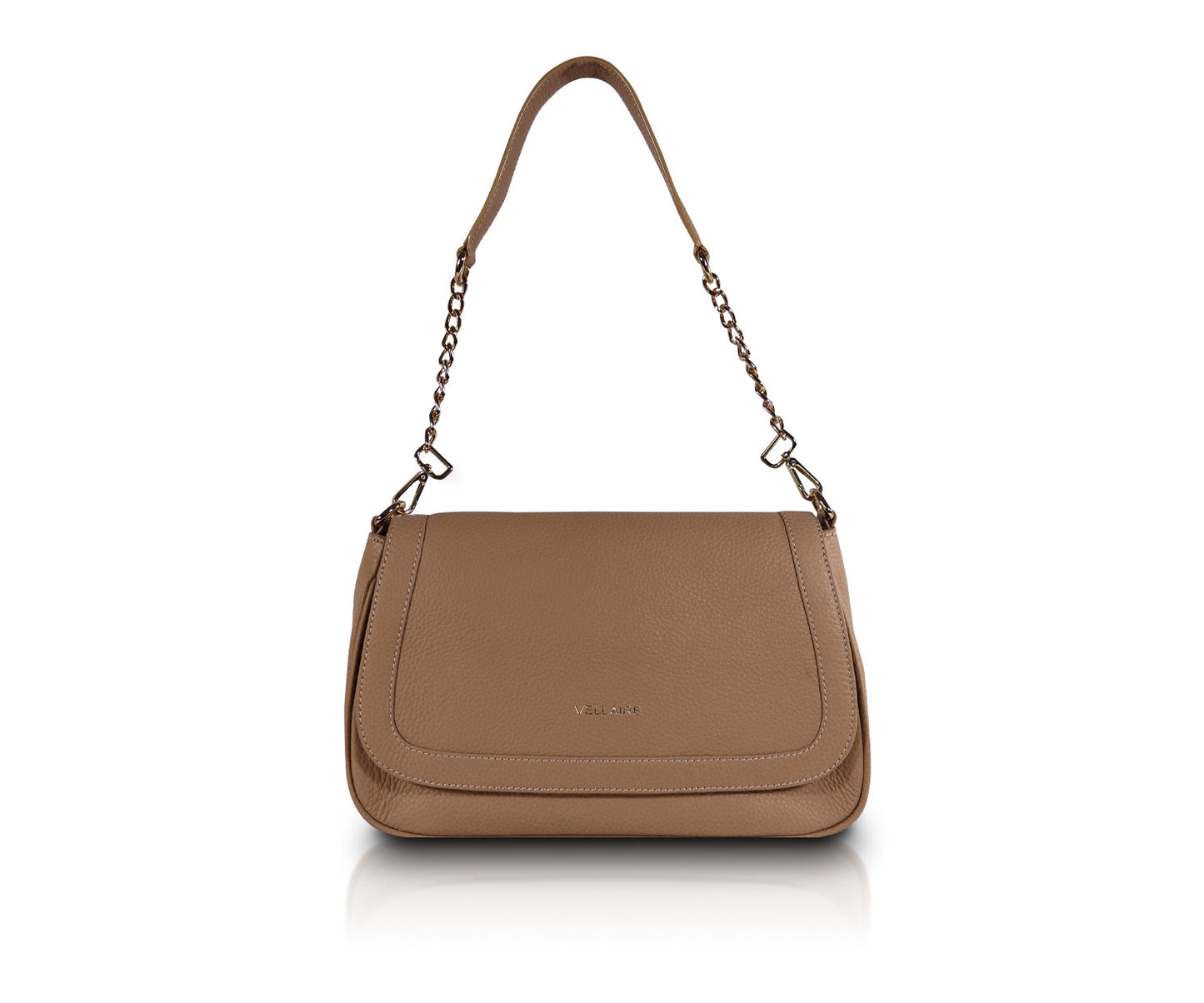 Leather Chic Shoulder Bag | Coffee