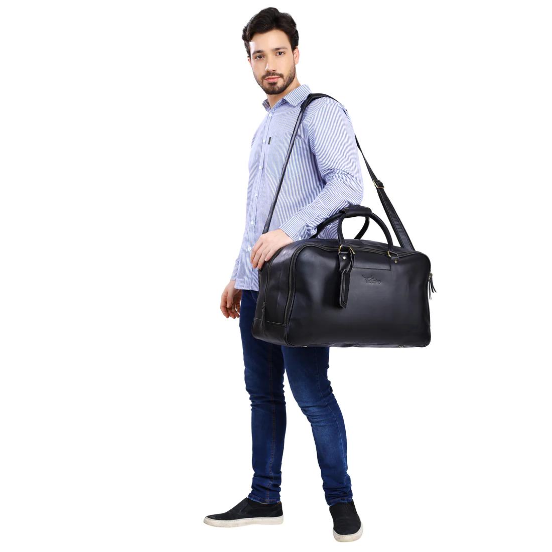 Leather Square Duffle Bag | LB