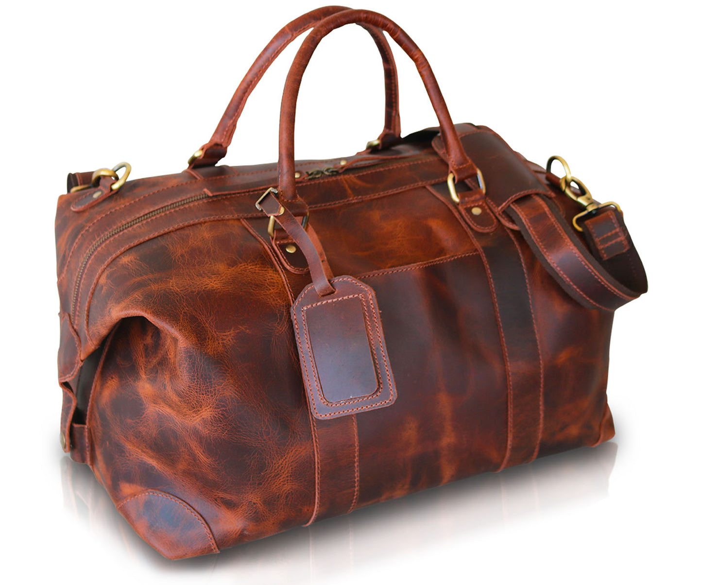 leather duffle bag
