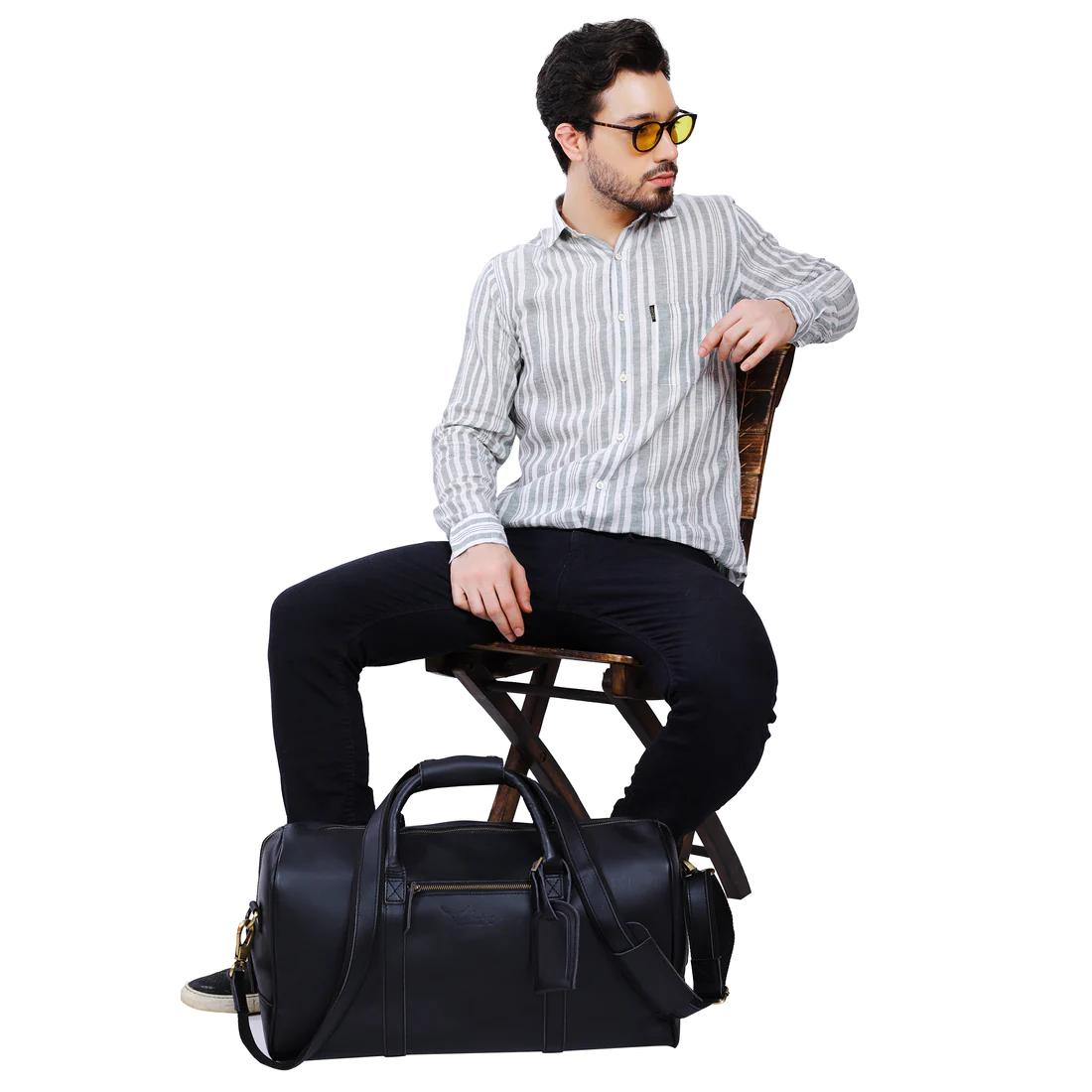 Leather Weekender Duffle Bag | DB