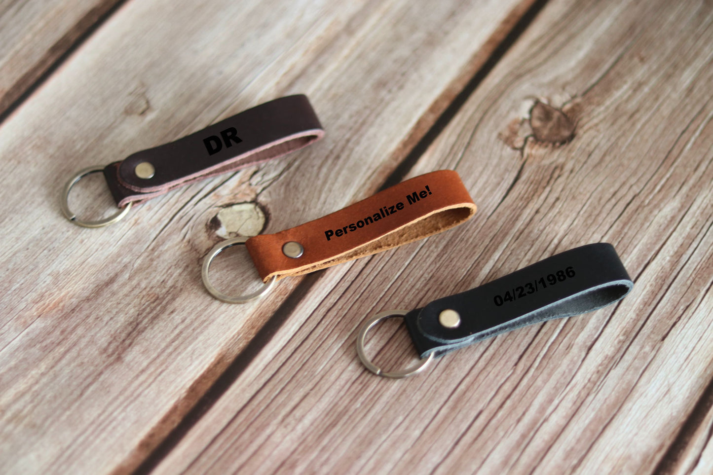 Leather Keychain - Black