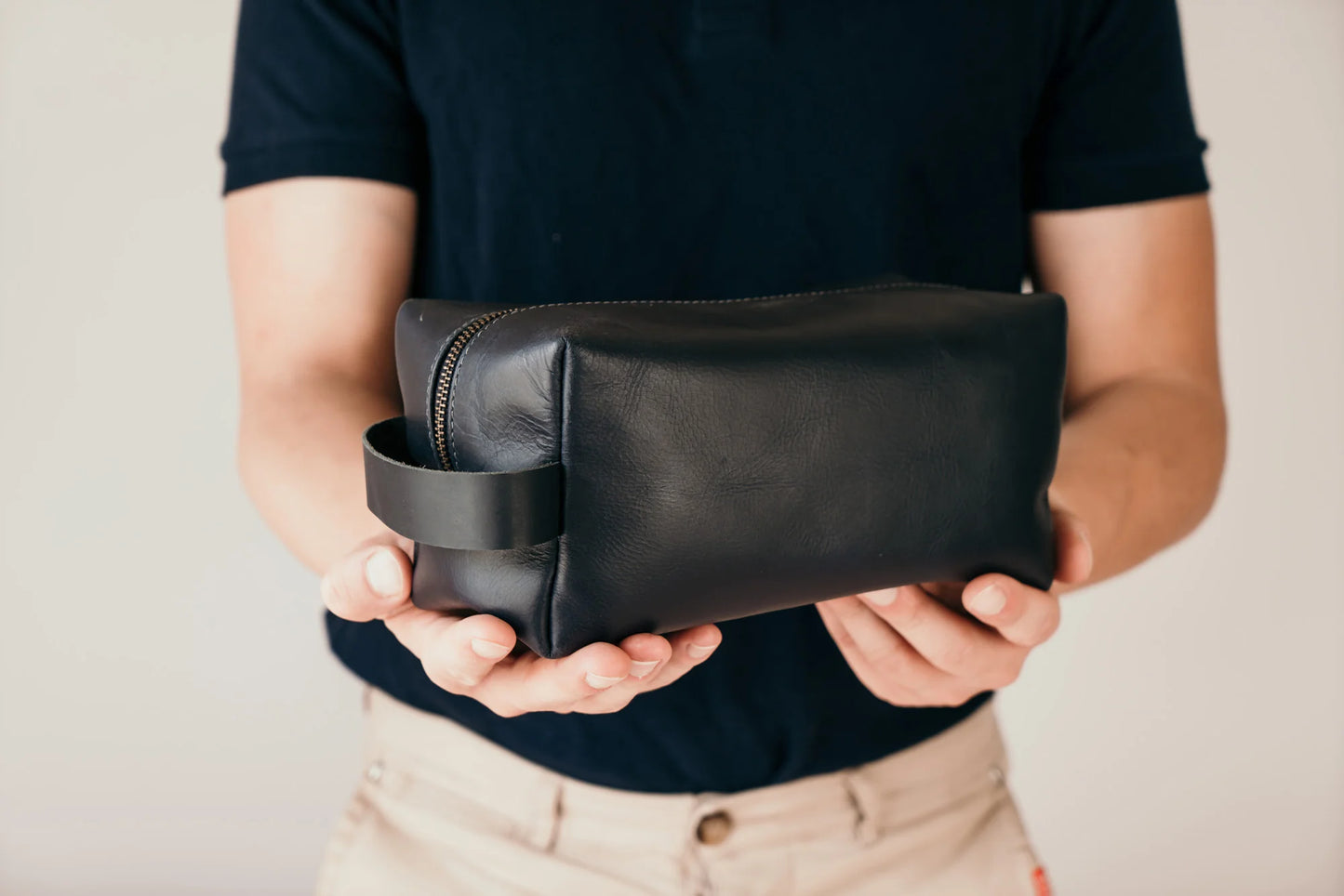 Mens Leather Toiletry Bag