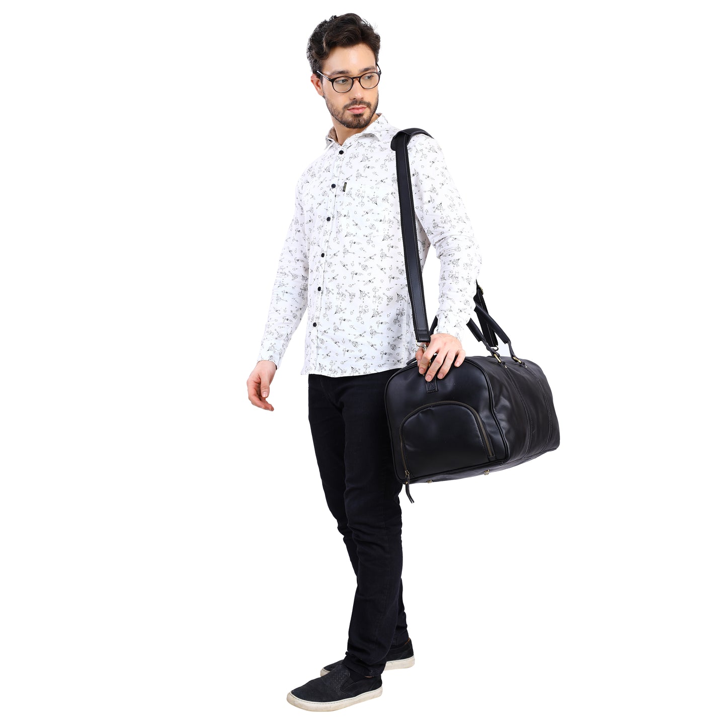 Personalized Leather Duffle Bag - XLarge