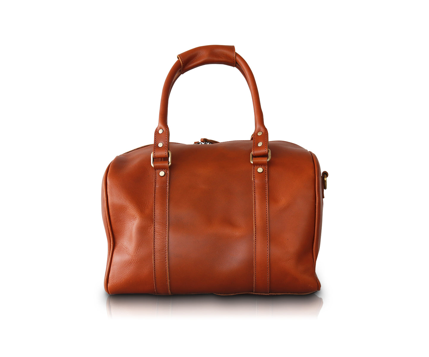 Personalized Leather Duffle Bag - Small