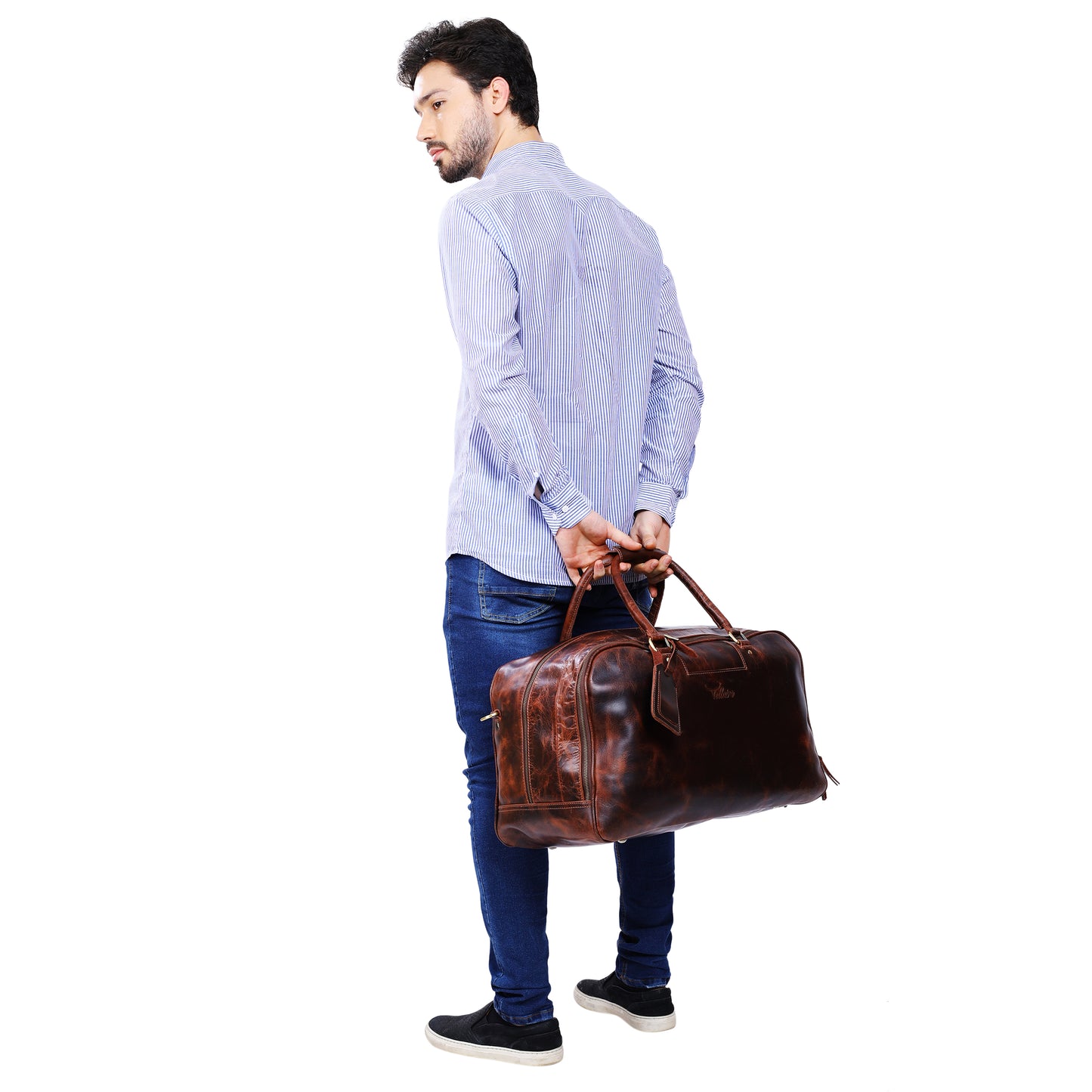Personalized Leather Travel Bag - XLarge