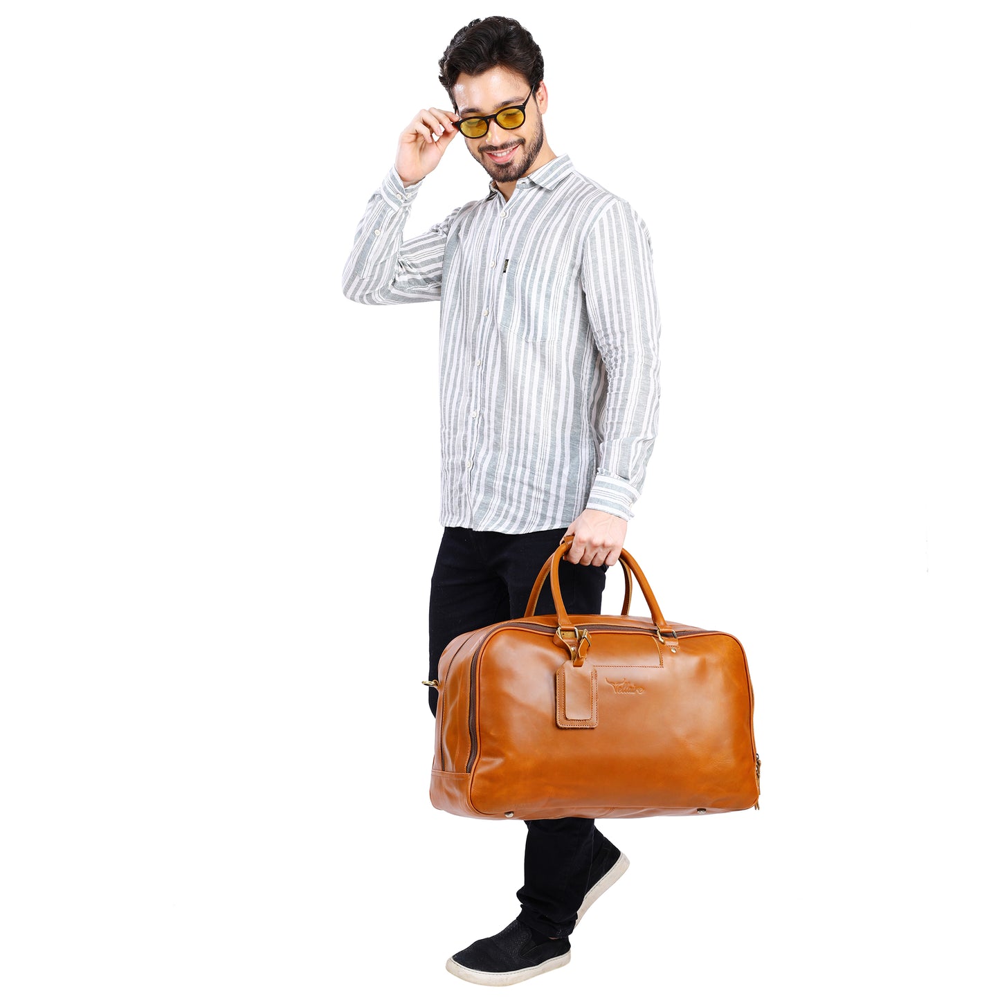 Leather Square Duffle Bag | LB