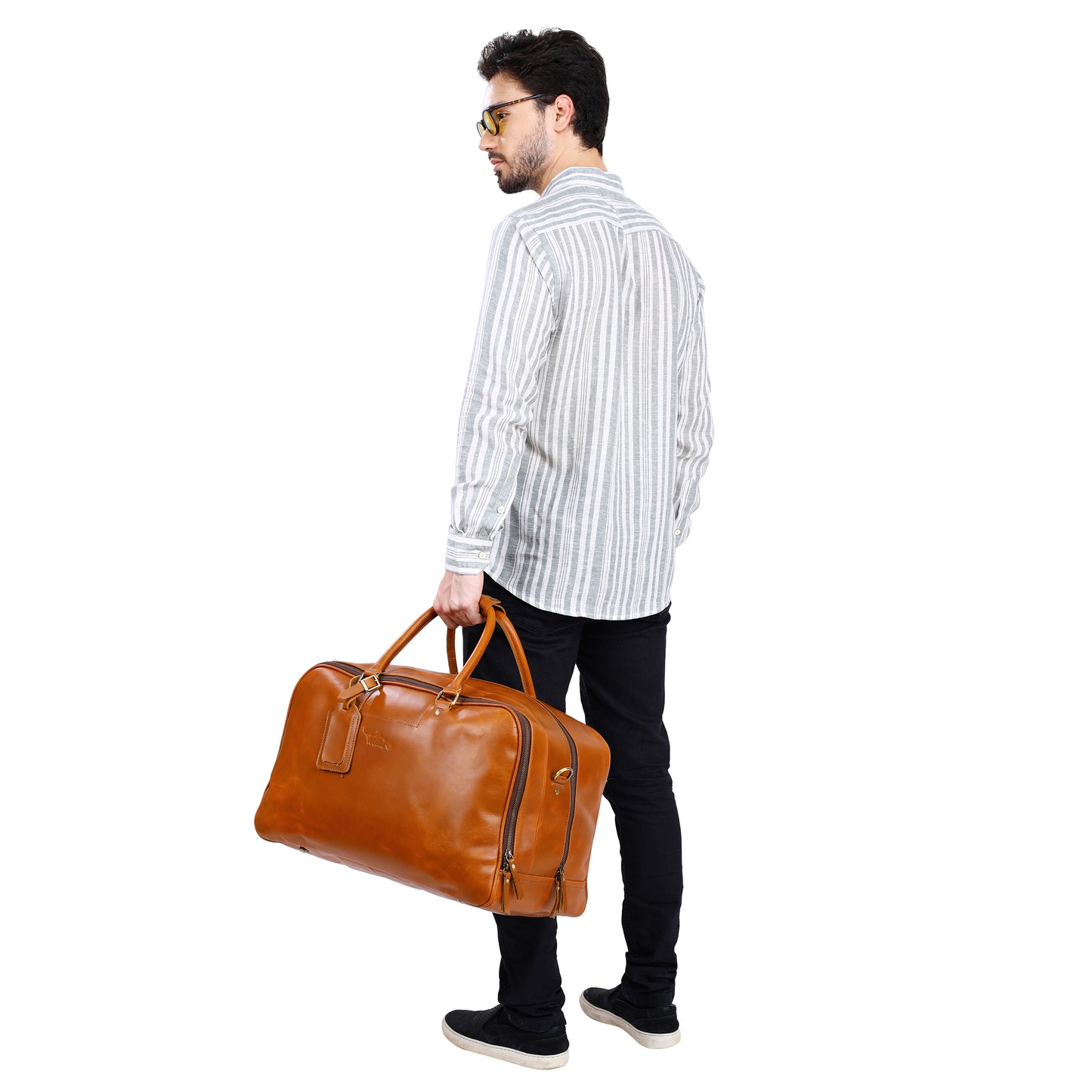 Personalized Leather Travel Bag - XLarge