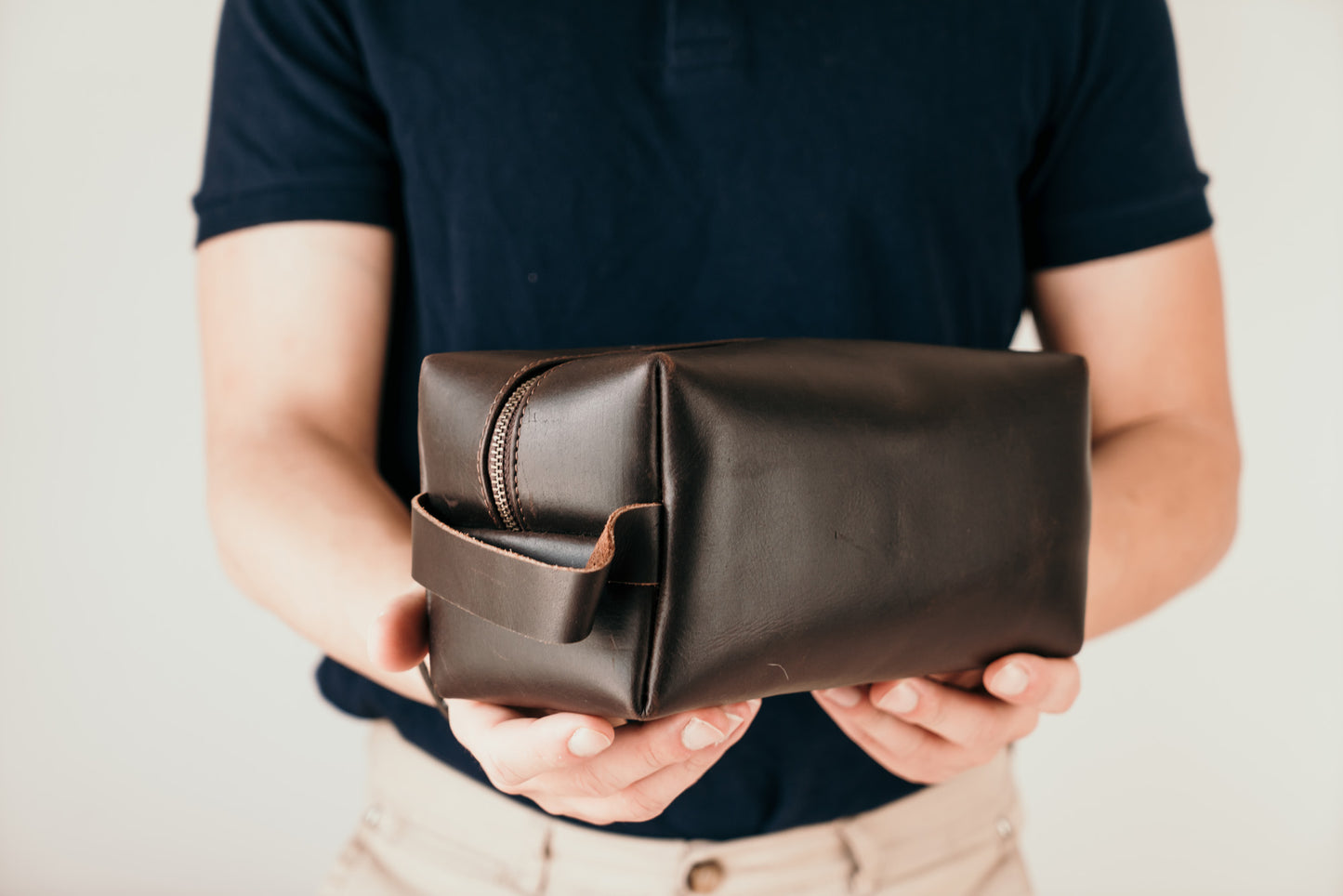 Mens Leather Toiletry Bag | DB